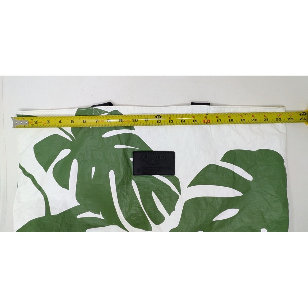 Aloha Collection Holo Holo Monstera Seaweed Rivera Sand Reversible Tote Bag READ - Picture 10 of 16